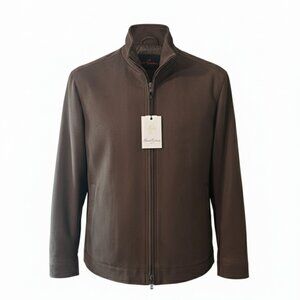 Robert Graham Chocolate Brown Faux Suede Jacket Men's Small NWT RG-8009